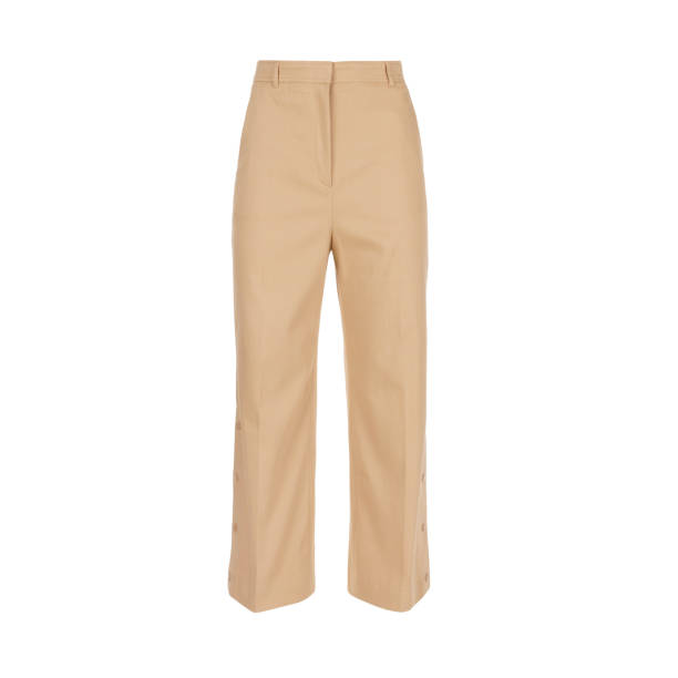 istock Elegant beige women's pants 2196691274