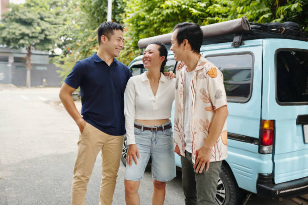 istock Happy Friends Getting Ready For Trip 2196691724