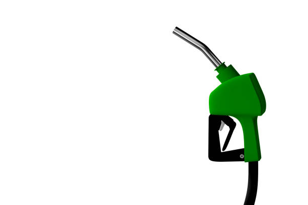 gasoline injector gasoline pump on white background