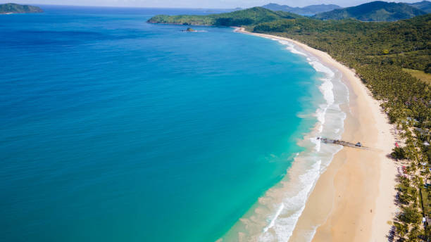 istock Vast turquoise coastline and lush greenery. 2196698232