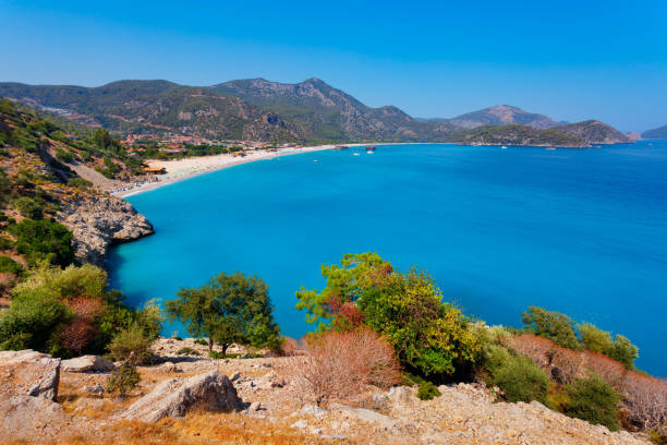 istock Oludeniz beach aerial panoramic view in Turkey 2196703818