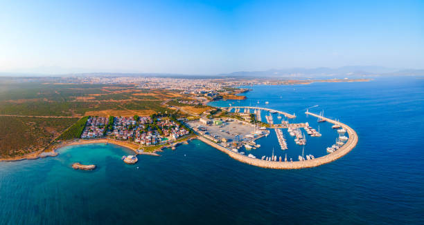 istock Didim Marina aerial panoramic view in Turkey 2196703822