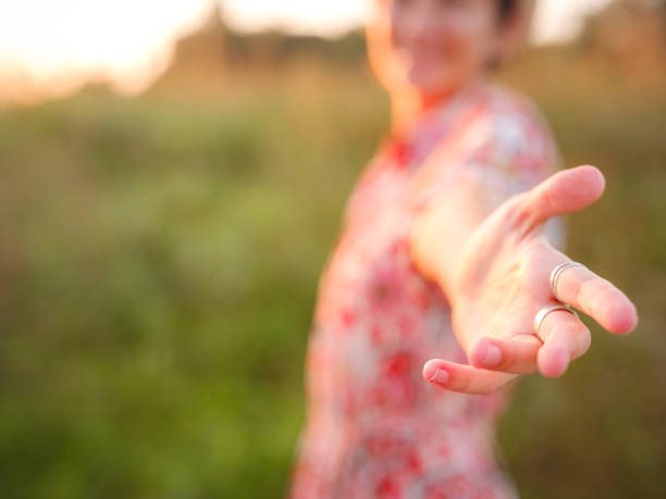 istock Warm sunset hues create peaceful, dreamy countryside atmosphere. 2196705500