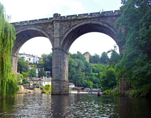 istock Knaresborough railway bridge from the River Nidd 2196710122