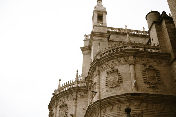 A detail of the exterior facade of Sevilla cathedral, Spain