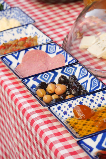 istock A Colorful and Inviting Selection of Appetizers Beautifully Arranged on a Checkered Tablecloth 2196711017