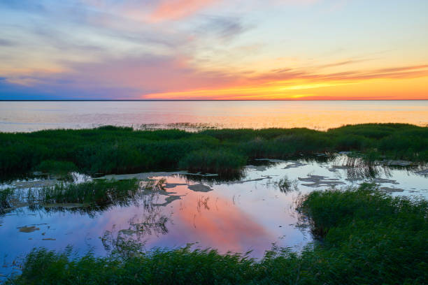 istock View of Lake Sultankeldy at sunset. 2196713949
