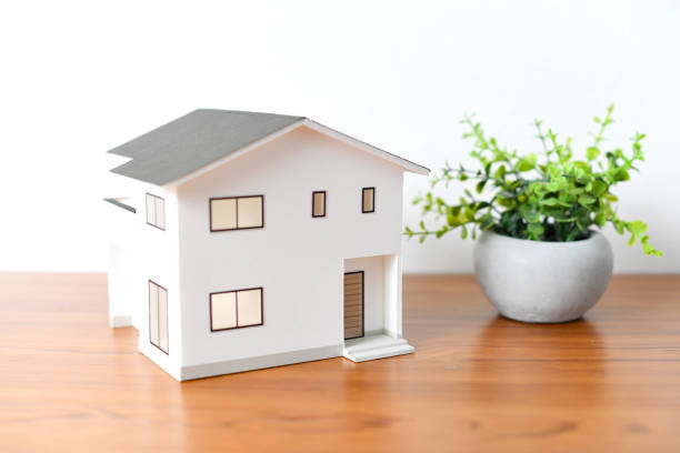 istock Image of a simple detached house model 2196716022