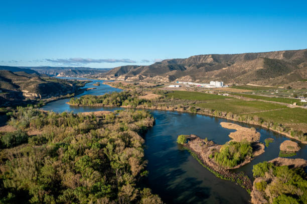 istock River Ebro near La Granja d'Escarp, Spain 2196718204