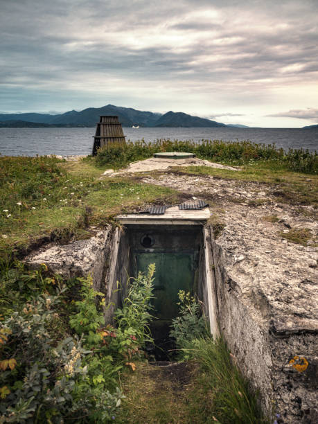 Old german bunker of World War 2 in Evenes Norway
