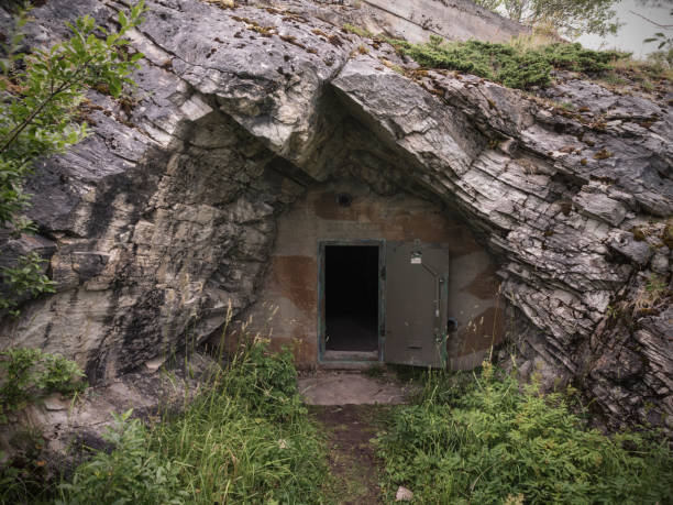 Old german bunker of World War 2 in Evenes Norway