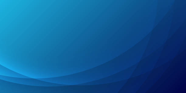 Blue abstract background with curves - Trendy geometric design Modern and trendy background. Abstract design with flowing curves and beautiful color gradient. This illustration can be used for your design, with space for your text (colors used: Blue, Black). Vector Illustration (EPS file, well layered and grouped), wide format (2:1). Easy to edit, manipulate, resize or colorize. Vector and Jpeg file of different sizes. simple abstract background stock illustrations
