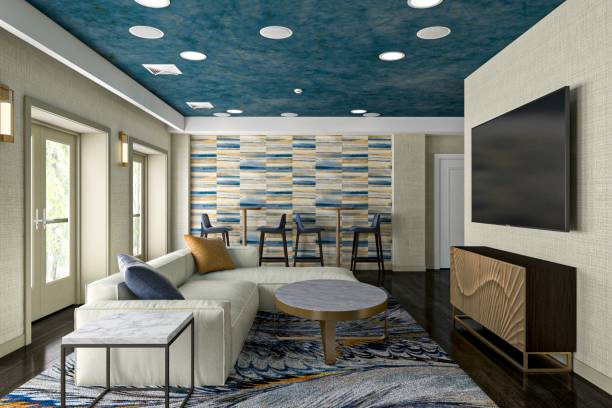 Modern Living Room with Stylish Decor and Comfortable Seating Area