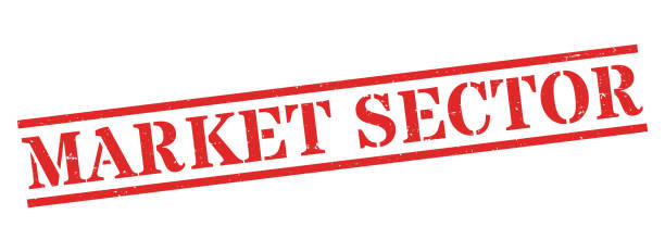Market Sector. Grunge rubber stamp for your own design, isolated on a white background. The stamp is in red ink with lines above and below the text. Vector Illustration (EPS file, well layered and grouped). Easy to edit, manipulate, resize or colorize. Vector and Jpeg file of different sizes.