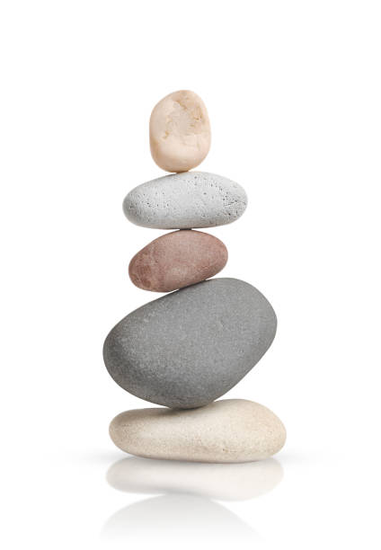 istock tower of smooth beautiful pebbles is isolated on a white background 2196735679