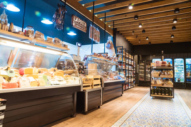 istock Various food products on display at delicatessen 2196743095