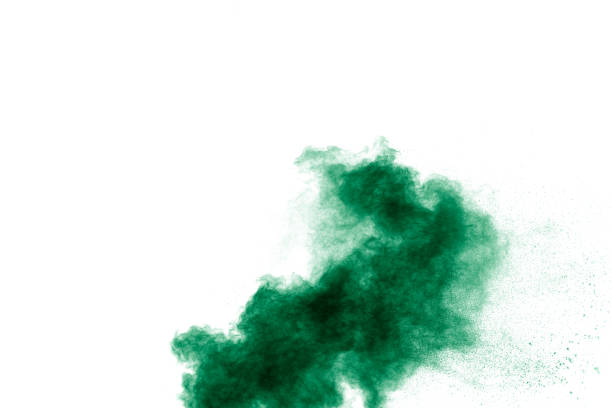 istock Green cloud of smoke is blowing through the air 2196744357