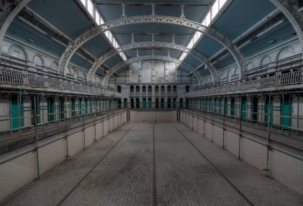 istock Beautiful empty abandoned swimming pool 2196749750