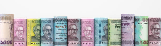 istock Rolled Bangladesh Taka banknotes in various denominations 2196752520