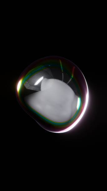 istock Abstract 3d vertical wallpaper sphere futuristic chrome metallic silver holographic iridescent prism transparent shape industrial liquid oil petrol gasoline science biology molecule chemical bubble blob fluid 2196753898