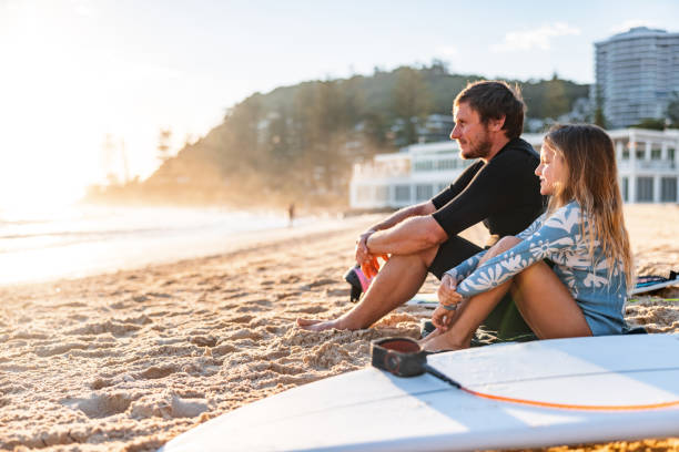 istock Father and Daughter Bonding on Gold Coast Beach at Sunrise 2196773389
