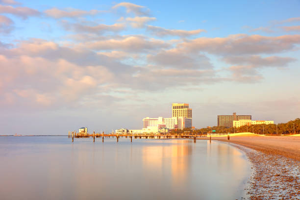 Biloxi is a city in Harrison County, Mississippi. It's known for its casinos and sandy beaches.