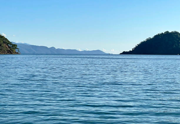 View on Coastline from Gocek town, Dalaman, Mugla, Turkey