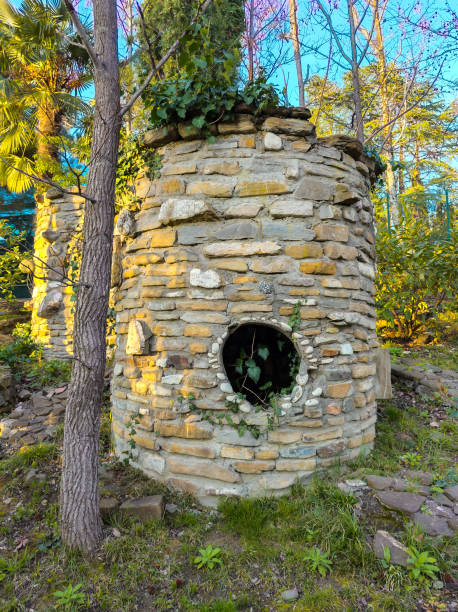 istock Decorative tower made of natural stone 2196785772