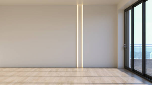 istock Large luxury modern bright interiors Living room mockup illustration 3D rendering image 2196787476