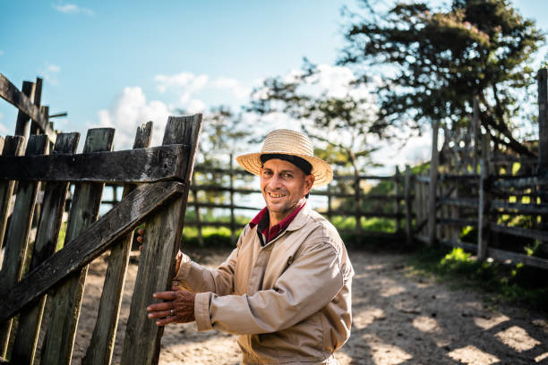 istock Portrait of a farmer on a farm 2196794444