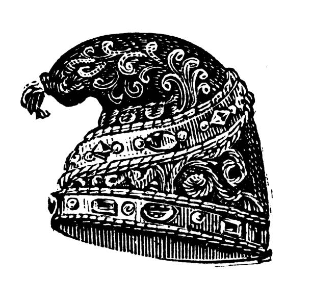 Antique illustration (1898): Cap, Doge of Venice