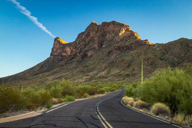 istock Scenic sunset hike at Picacho Peak in Arizona 2196801443