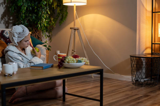 istock Enjoy a Cozy Evening Relaxation Experience in a Beautiful Modern Living Room Space 2196804268