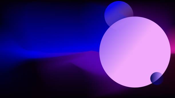 istock Pinkish white circle frame at the side of a dark purple mesh abstract background 2196804511