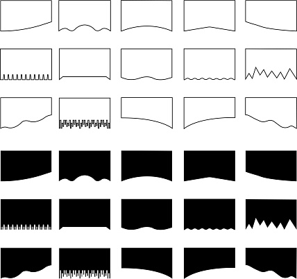 Basic Border Shapes Set Of Borders Shapes In Flat Styles Editable Stock For Website Designs ...