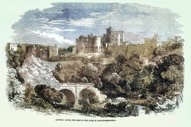 istock Alnwick Castle, Northumberland, 1850s, 19th Century Vintage illustration 2196810570