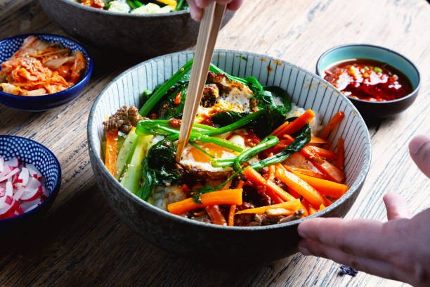 istock Korean Bi Bim Bap with beef in a bowl 2196813693