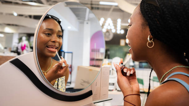 istock Black female buying skincare 2196815084