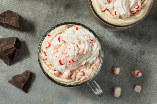 Warm Festive Peppermint Mocha Latte