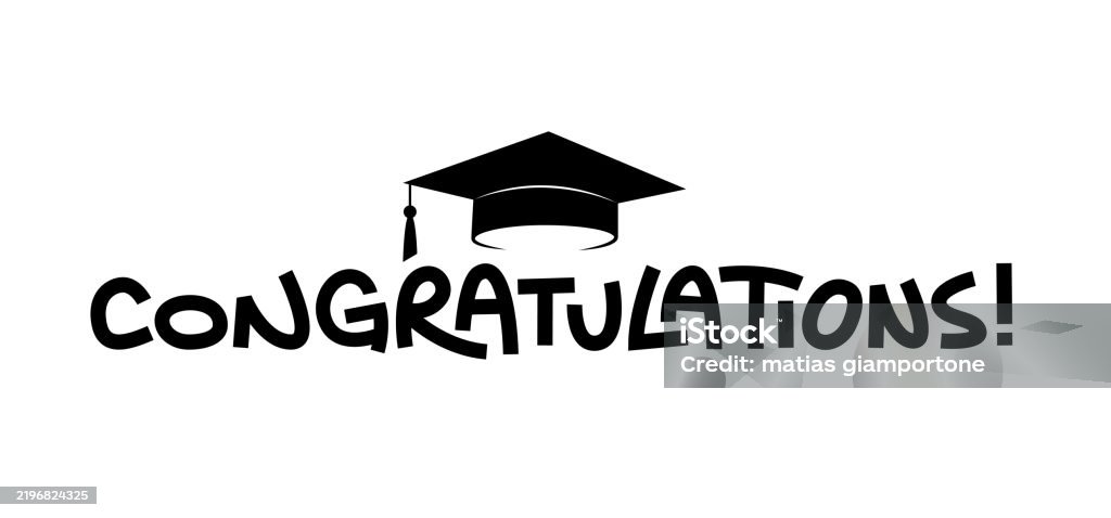 Grad Hat Congratulations Congratulations Message With Graduation Hat Graduation Day Card Design ...