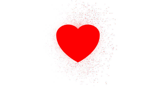 Red heart, Check Up concept, top view on white, 3d render