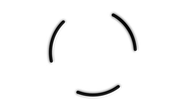 Circle icon animation isolated on black background 4K stock photo