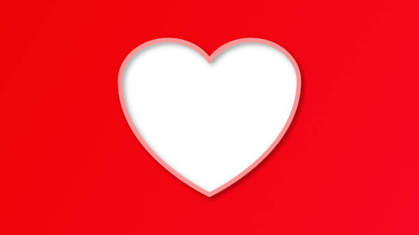 4k Seamless Red Loop Heart Shape, Full Rotation isolated on the Green Screen Background. Social media Heart. Valentines day and Love Concept. 4K stock photo
