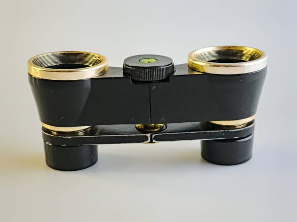 istock Vintage Soviet theater binoculars on a white background. An accessory for theater lovers. Side view 2196828686
