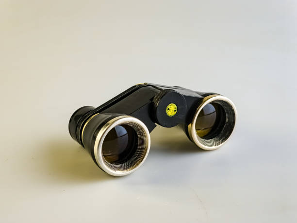istock Vintage Soviet theater binoculars on a white background. An accessory for theater lovers 2196828696