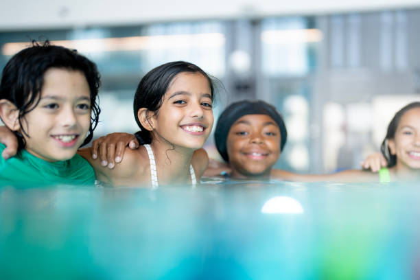istock Aquatics Fitness Class Portrait 2196831128