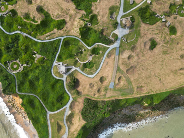 istock Bunkers and bomb craters at pointe du Hoc, France 2196832963