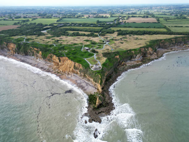 istock Bunkers and bomb craters at pointe du Hoc, France 2196833501