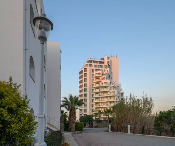 istock Modern architecture rises against a tranquil evening sky in a coastal retreat 2196833890