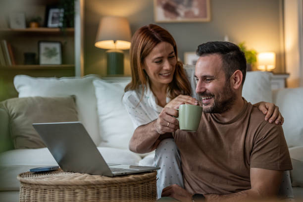istock Relaxing with coffee and browsing the internet together 2196835688